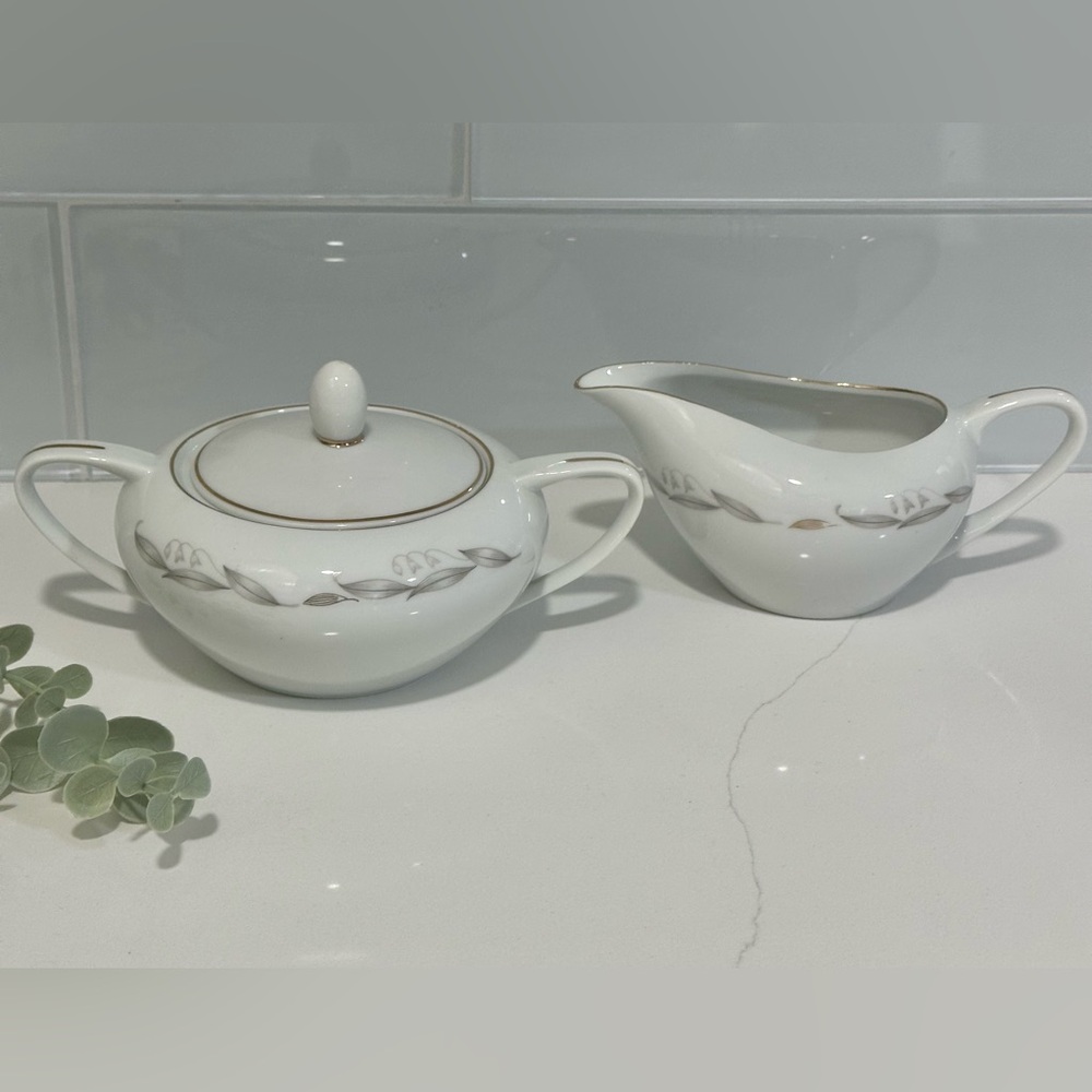Vintage Kaysons Fine China Golden Rhapsody Creamer And Sugar Bowl Made In Japan